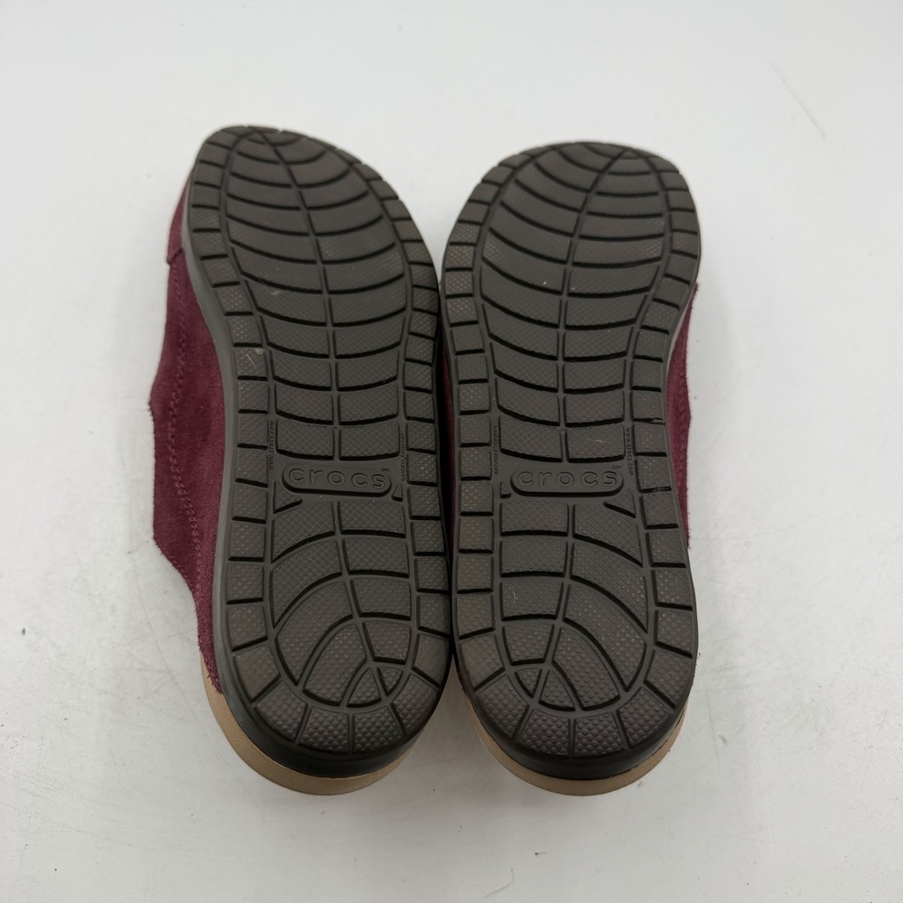 Crocs Edie Mules Womens Sz 7 Burgundy/Tan Slip On Comfort Shoes Closed Toe - Picture 10 of 10